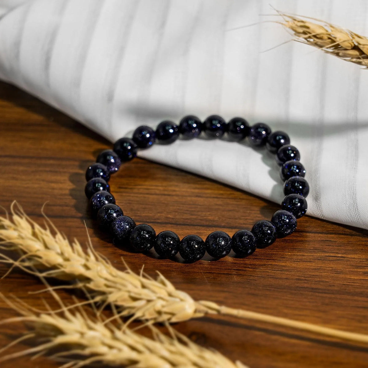 Blue Sandstone Bracelet - helmsman - crystal