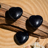 Blue Sandstone Mini Heart Set - helmsman - crystal