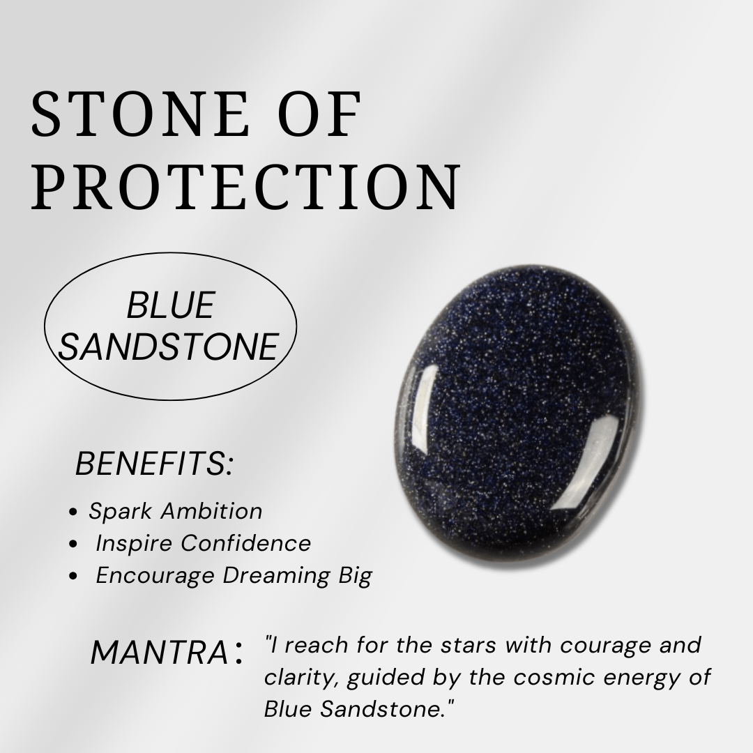 Blue Sandstone Mini Heart Set - helmsman - crystal