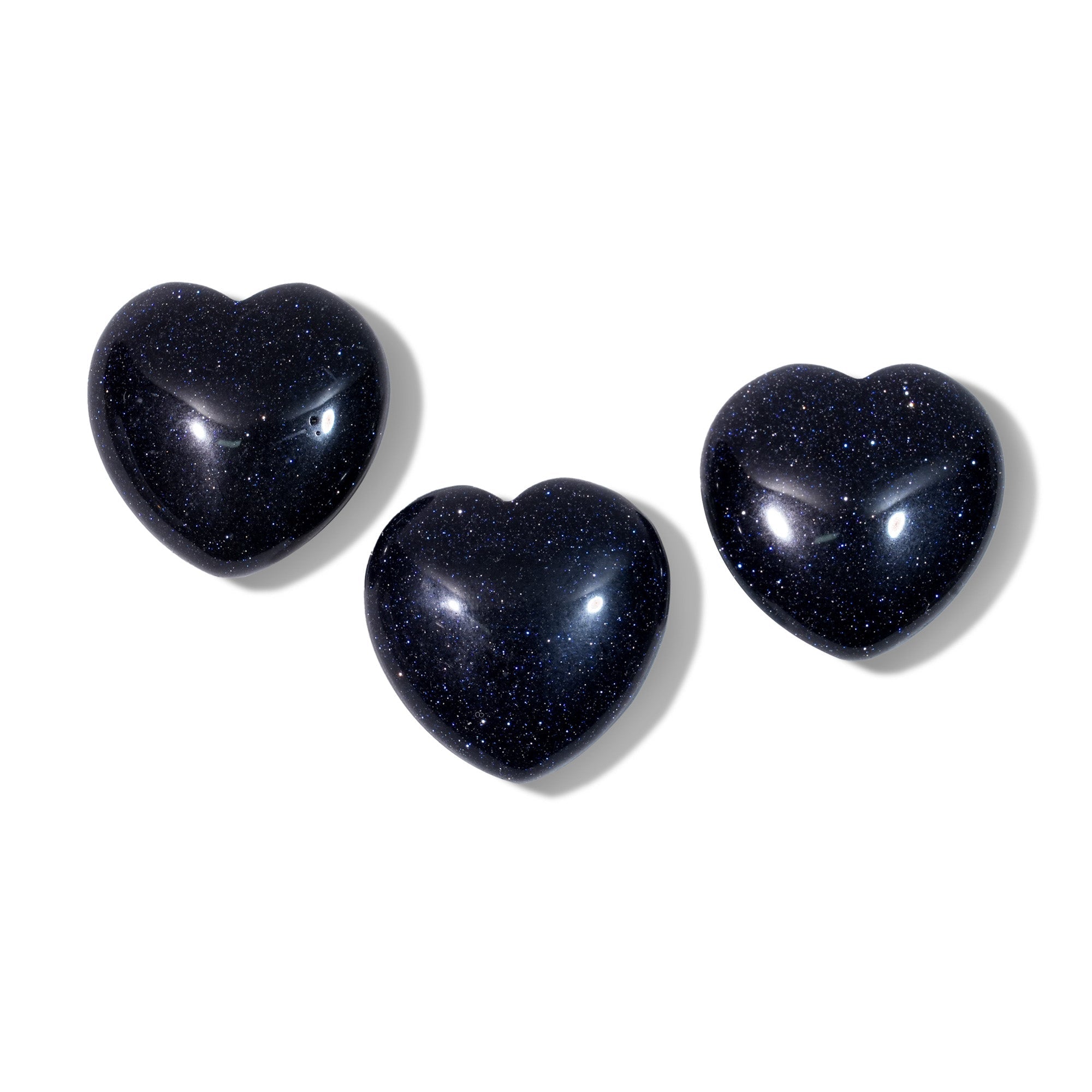 Blue Sandstone Mini Heart Set - helmsman - crystal