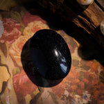 Blue Sandstone Palm Stone - helmsman - crystal