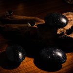 Blue Sandstone Palm Stone - helmsman - crystal