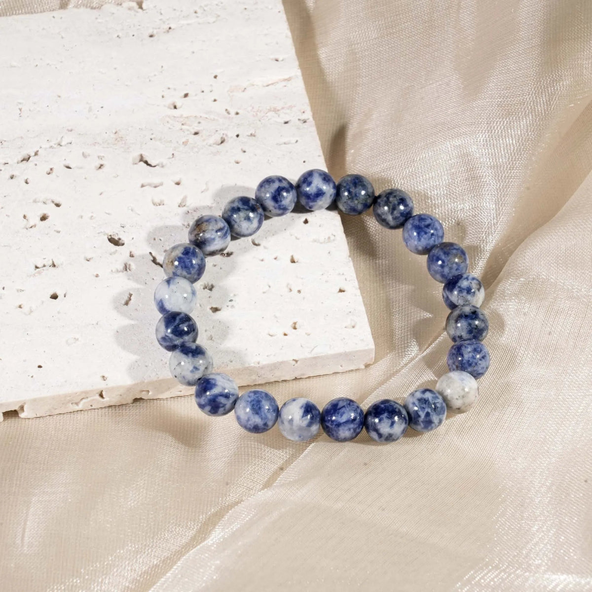 Blue Spot Stone Bracelet - helmsman - crystal