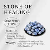 Blue Spot Stone Mini Heart Set - helmsman - crystal