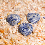 Blue Spot Stone Mini Heart Set - helmsman - crystal