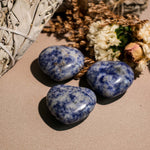 Blue Spot Stone Mini Heart Set - helmsman - crystal