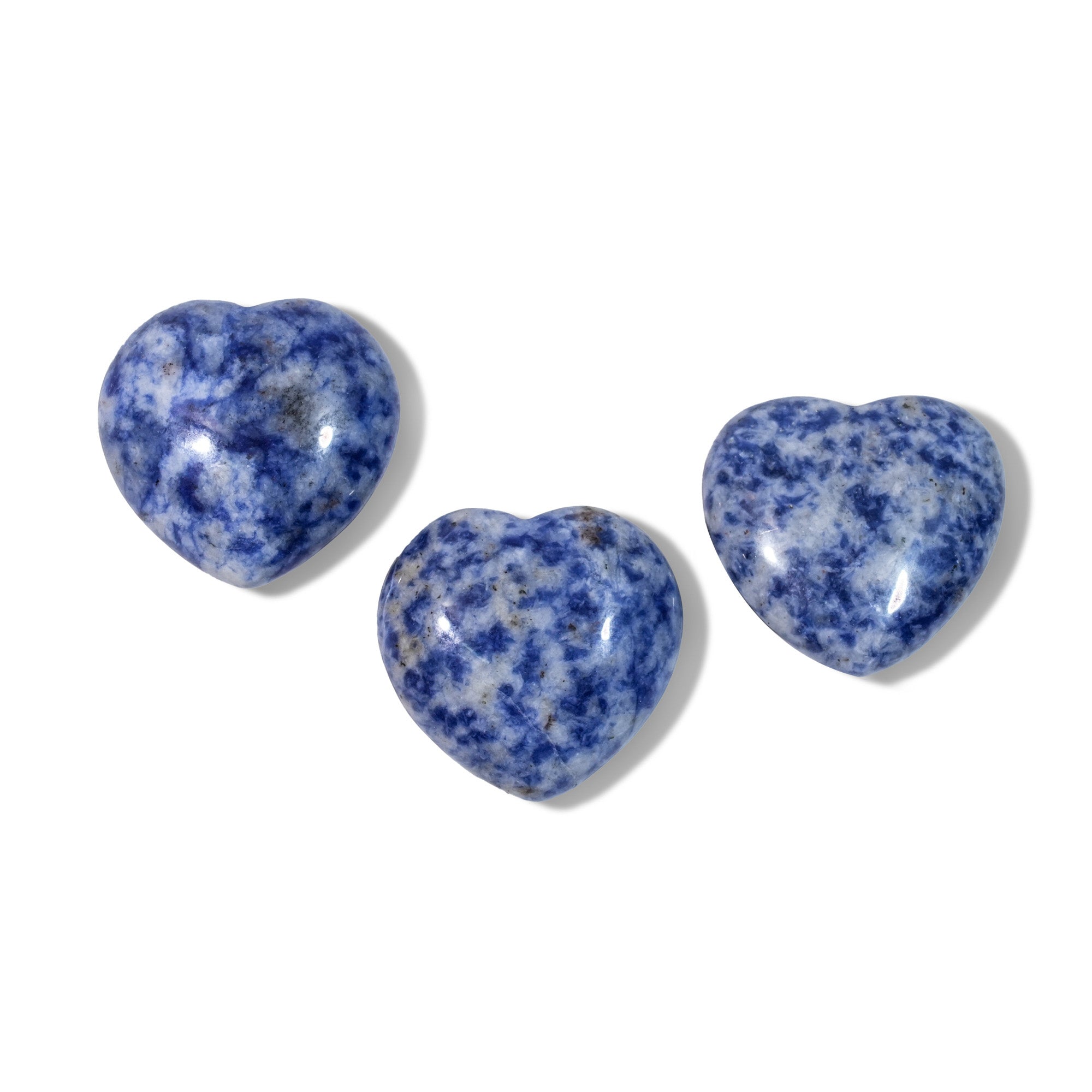 Blue Spot Stone Mini Heart Set - helmsman - crystal