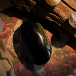 Blue Tiger Eyes Stone Palm Stone - helmsman - crystal