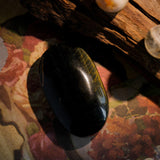 Blue Tiger Eyes Stone Palm Stone - helmsman - crystal