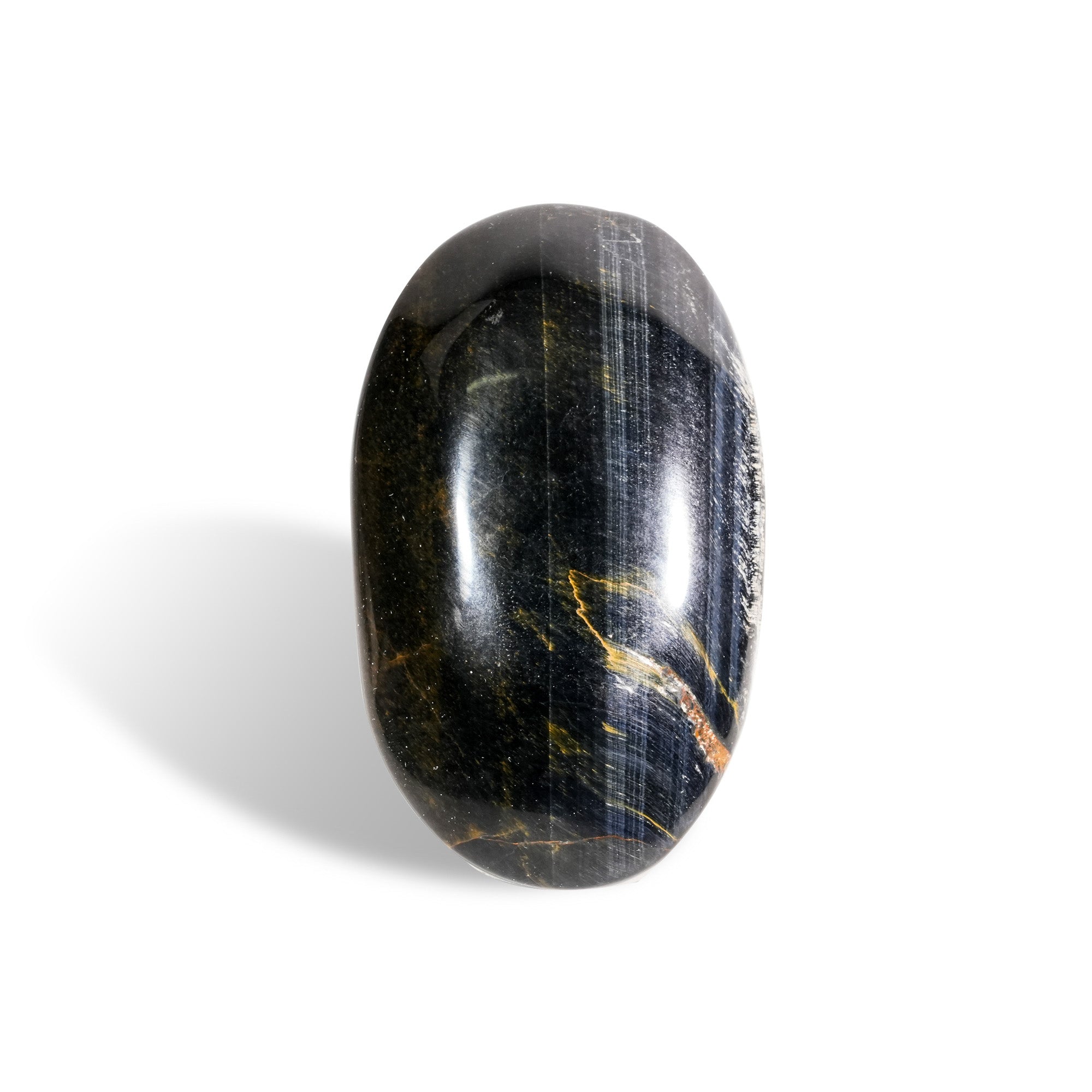 Blue Tiger Eyes Stone Palm Stone - helmsman - crystal