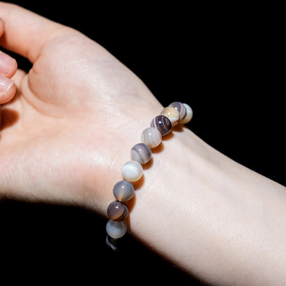 Botswana Agate Bracelet - helmsman - crystal