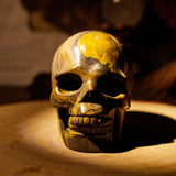 Bumblebee Jasper Skull - helmsman - crystal