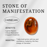 Carnelian Palm Stone - helmsman - crystal