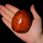 Carnelian Palm Stone - helmsman - crystal