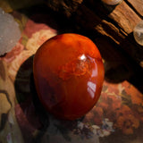 Carnelian Palm Stone - helmsman - crystal