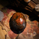 Cherry Creek Jasper Palm Stone - helmsman - crystal