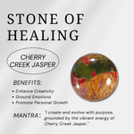 Cherry Creek Jasper Palm Stone - helmsman - crystal