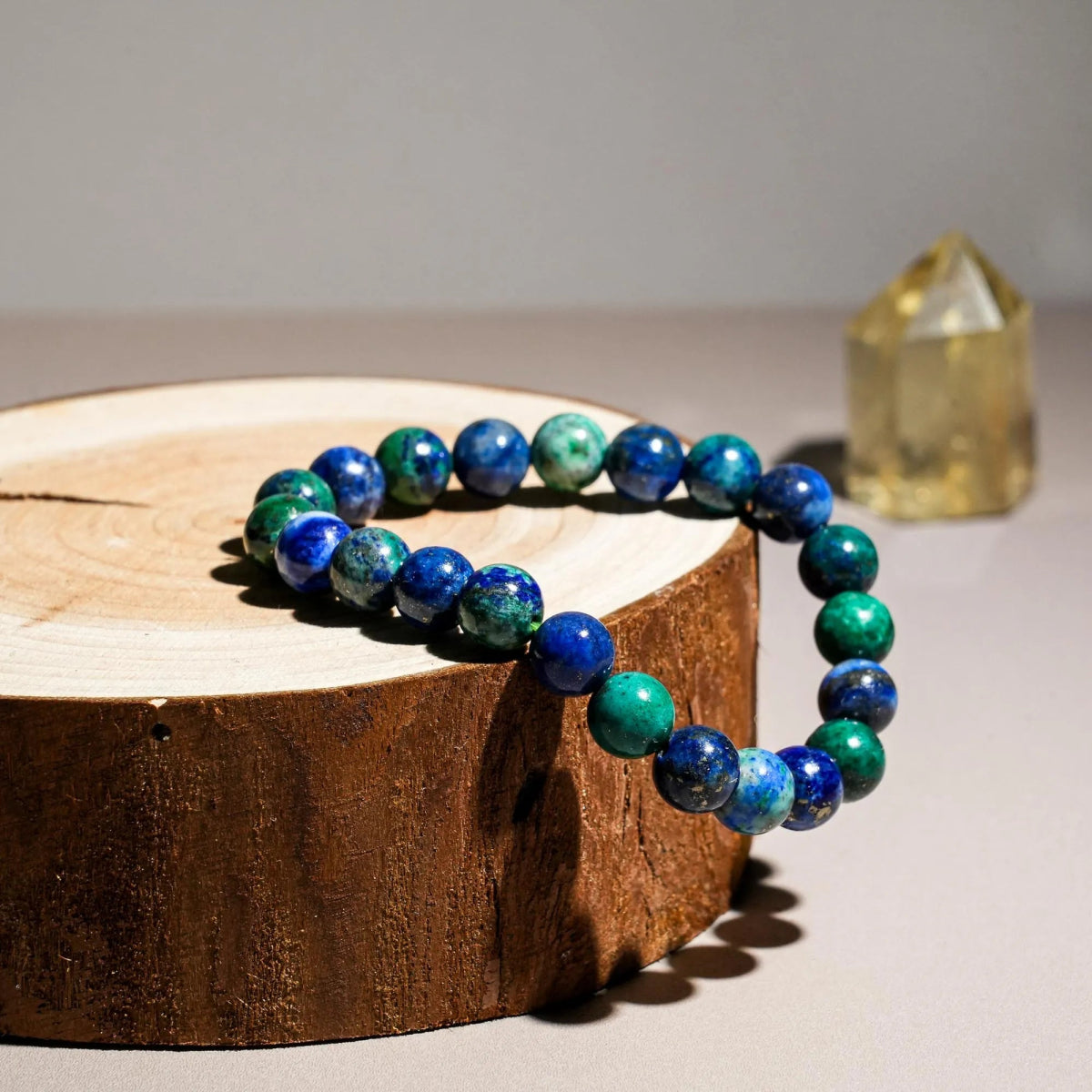 Chrysocolla Bracelet - helmsman - crystal