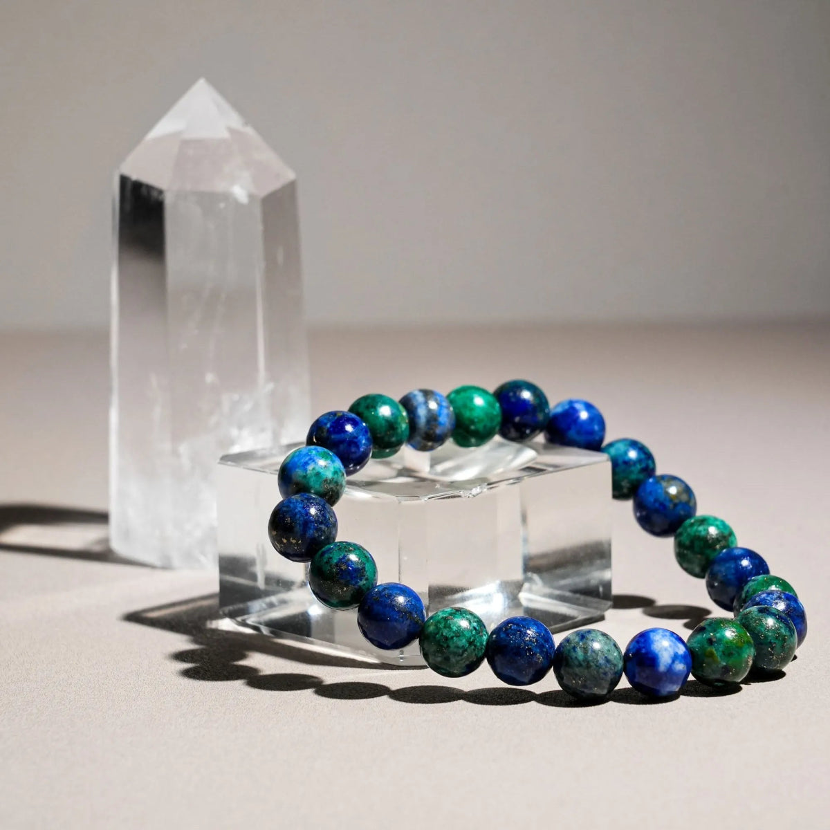 Chrysocolla Bracelet - helmsman - crystal