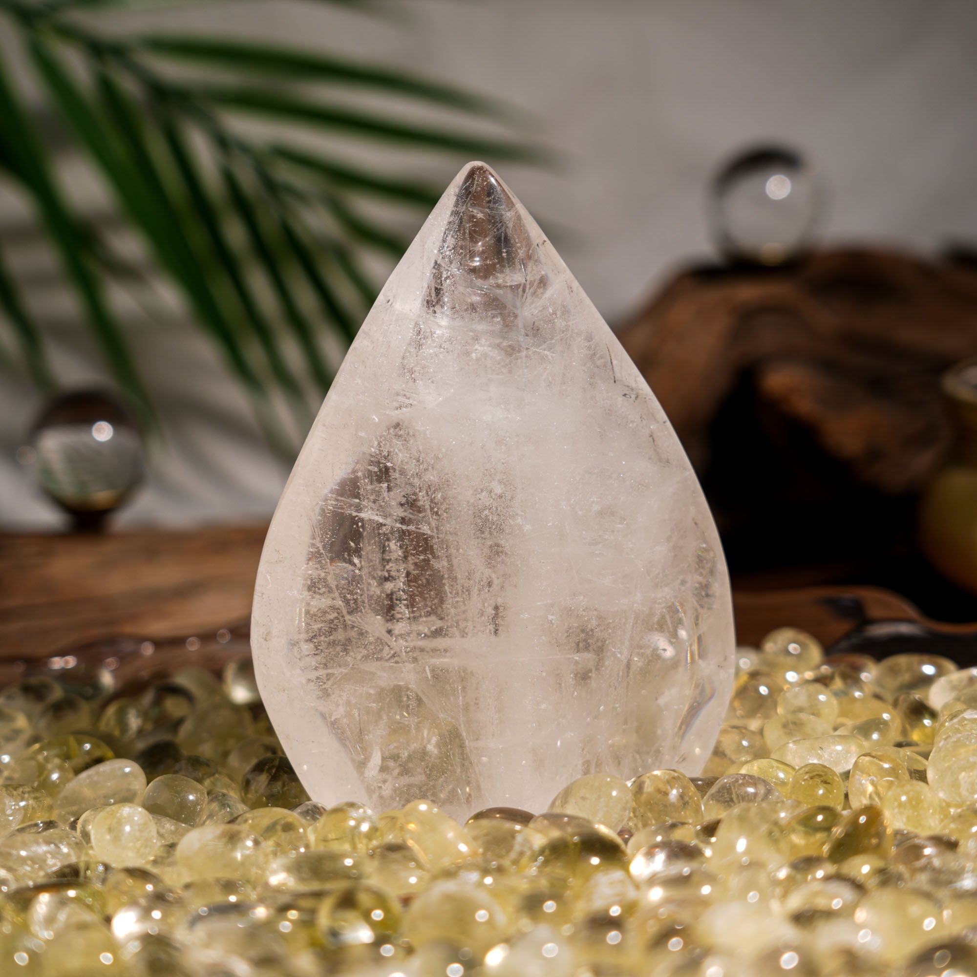 Clear Quartz Flame Freeform - helmsman - crystal