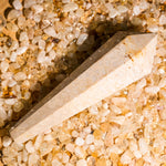 Coral Jade Fossil Wand Ornament - helmsman - crystal