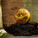 Crazy Lace Agate Sphere - helmsman - crystal