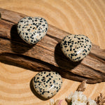 Dalmatian Jasper Mini Heart Set - helmsman - crystal