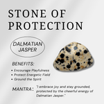 Dalmatian Jasper Mini Heart Set - helmsman - crystal