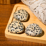 Dalmatian Jasper Mini Heart Set - helmsman - crystal