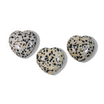 Dalmatian Jasper Mini Heart Set - helmsman - crystal