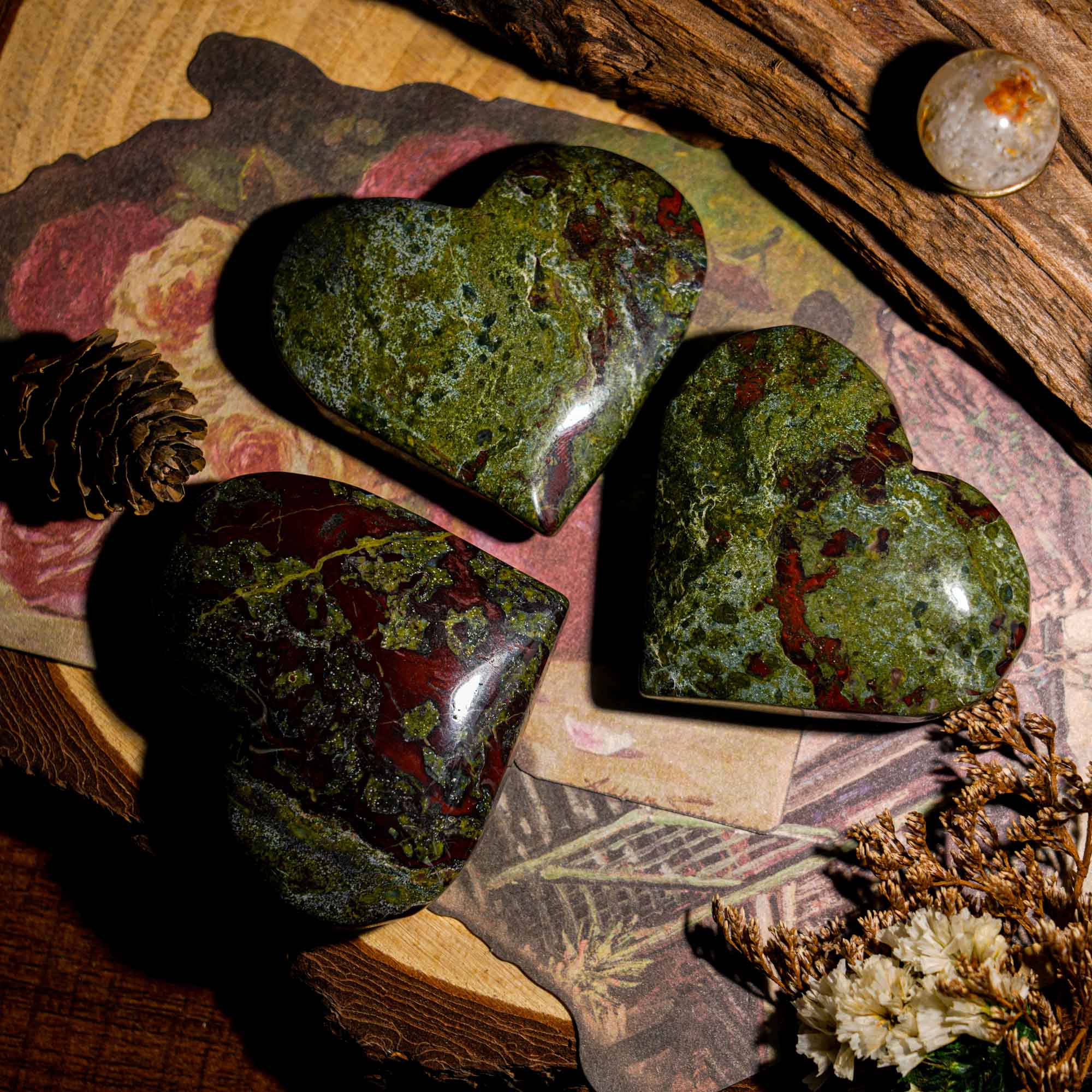 Dragon Blood Stone Heart - helmsman - crystal