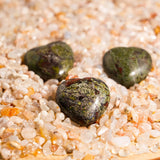 Dragon Blood Stone Mini Heart Set - helmsman - crystal