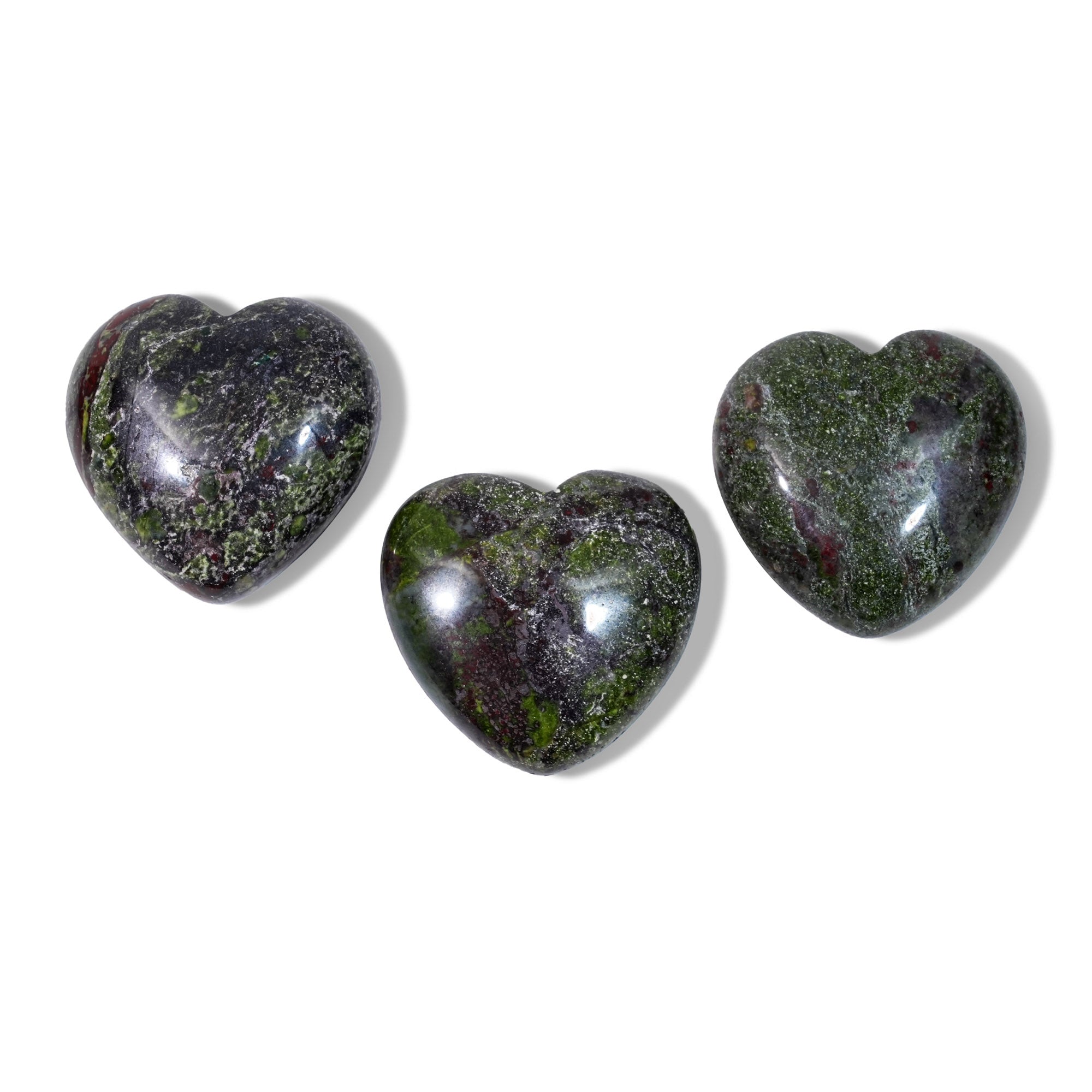 Dragon Blood Stone Mini Heart Set - helmsman - crystal