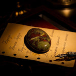 Dragon Blood Stone Palm Stone - helmsman - crystal