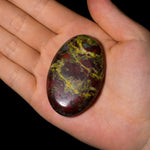 Dragon Blood Stone Palm Stone - helmsman - crystal