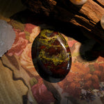 Dragon Blood Stone Palm Stone - helmsman - crystal