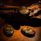 Dragon Blood Stone Palm Stone - helmsman - crystal