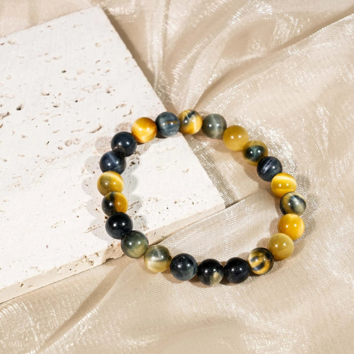 Dream Tiger Eye Stone Bracelet - helmsman - crystal
