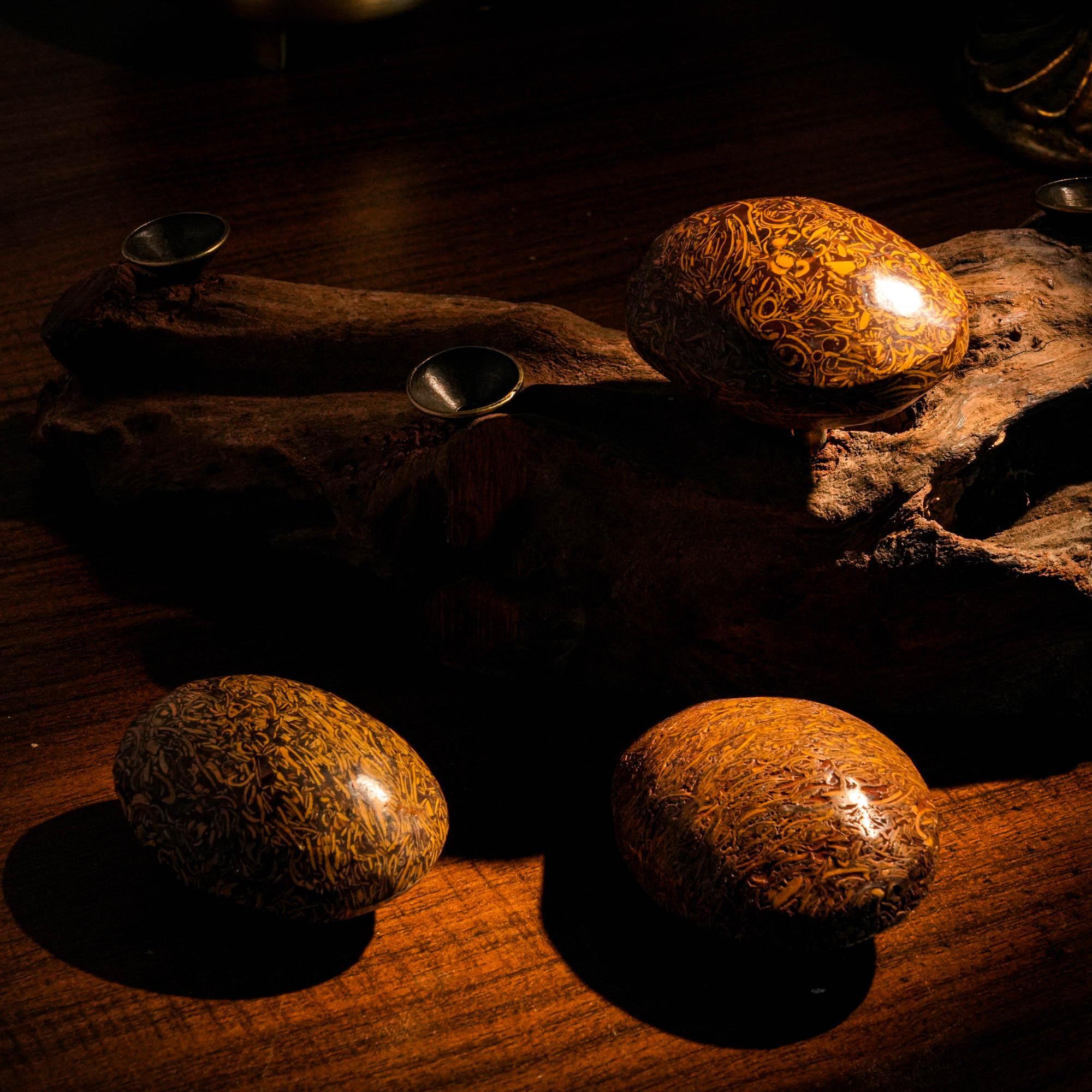 Elephant Skin Jasper Palm Stone - helmsman - crystal