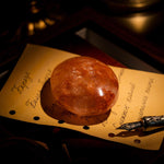 Fire Quartz Palm Stone - helmsman - crystal