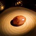 Fire Quartz Palm Stone - helmsman - crystal