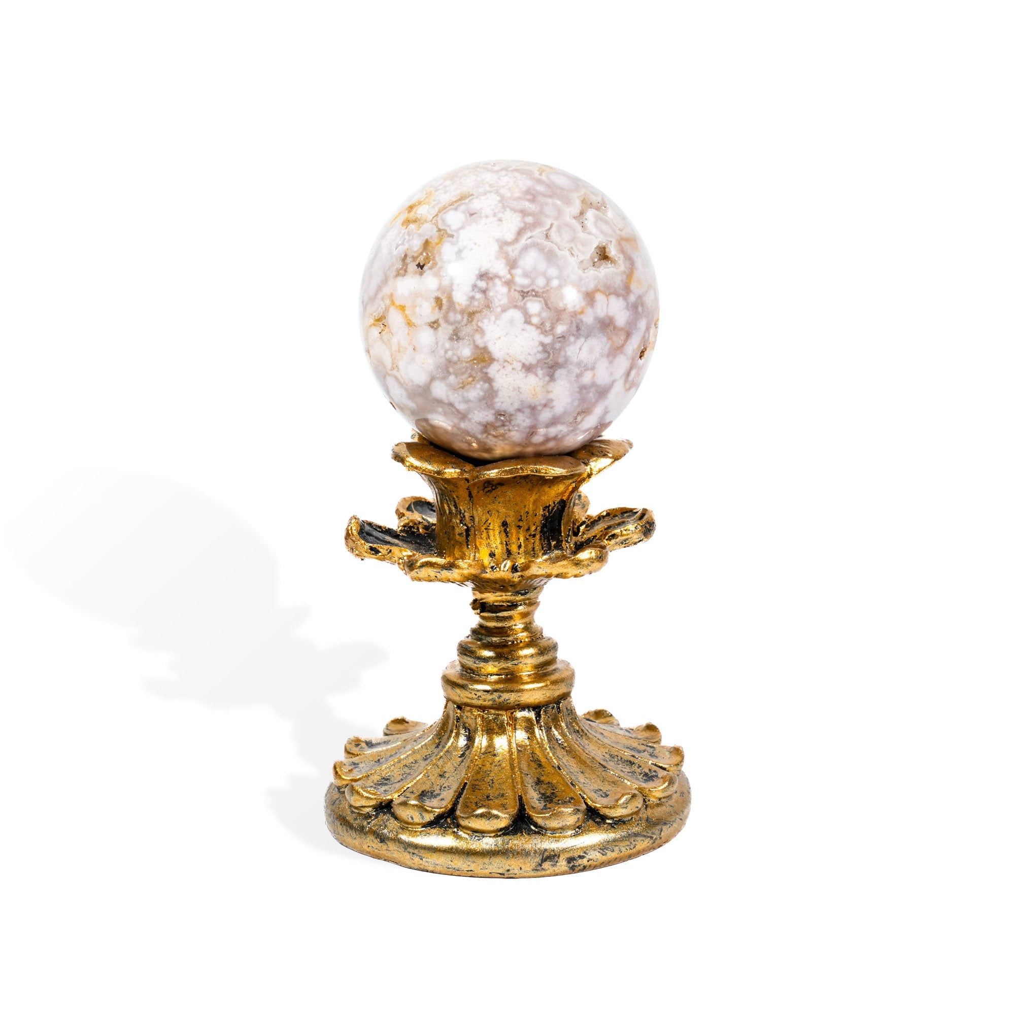 Flower Agate Sphere - helmsman - crystal