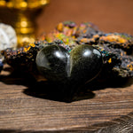 Gold Sheen Obsidian Heart - helmsman - crystal