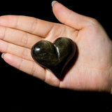 Gold Sheen Obsidian Heart - helmsman - crystal