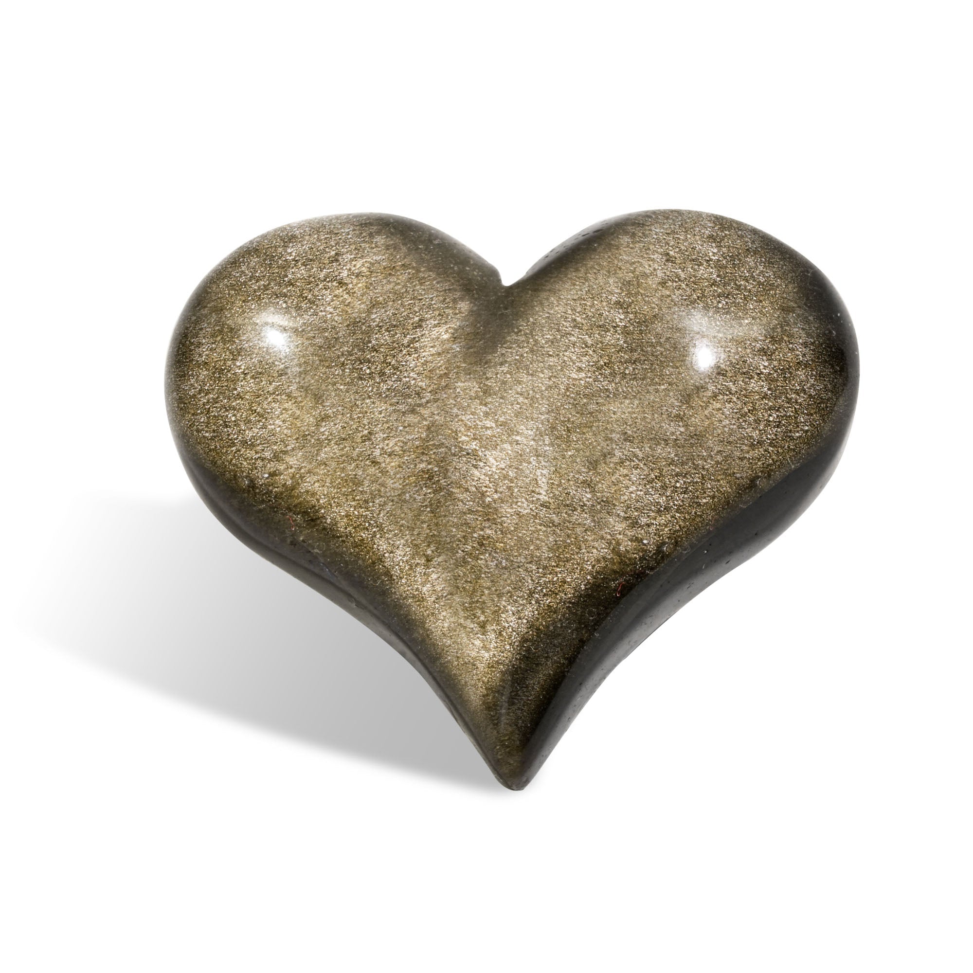 Gold Sheen Obsidian Heart - helmsman - crystal