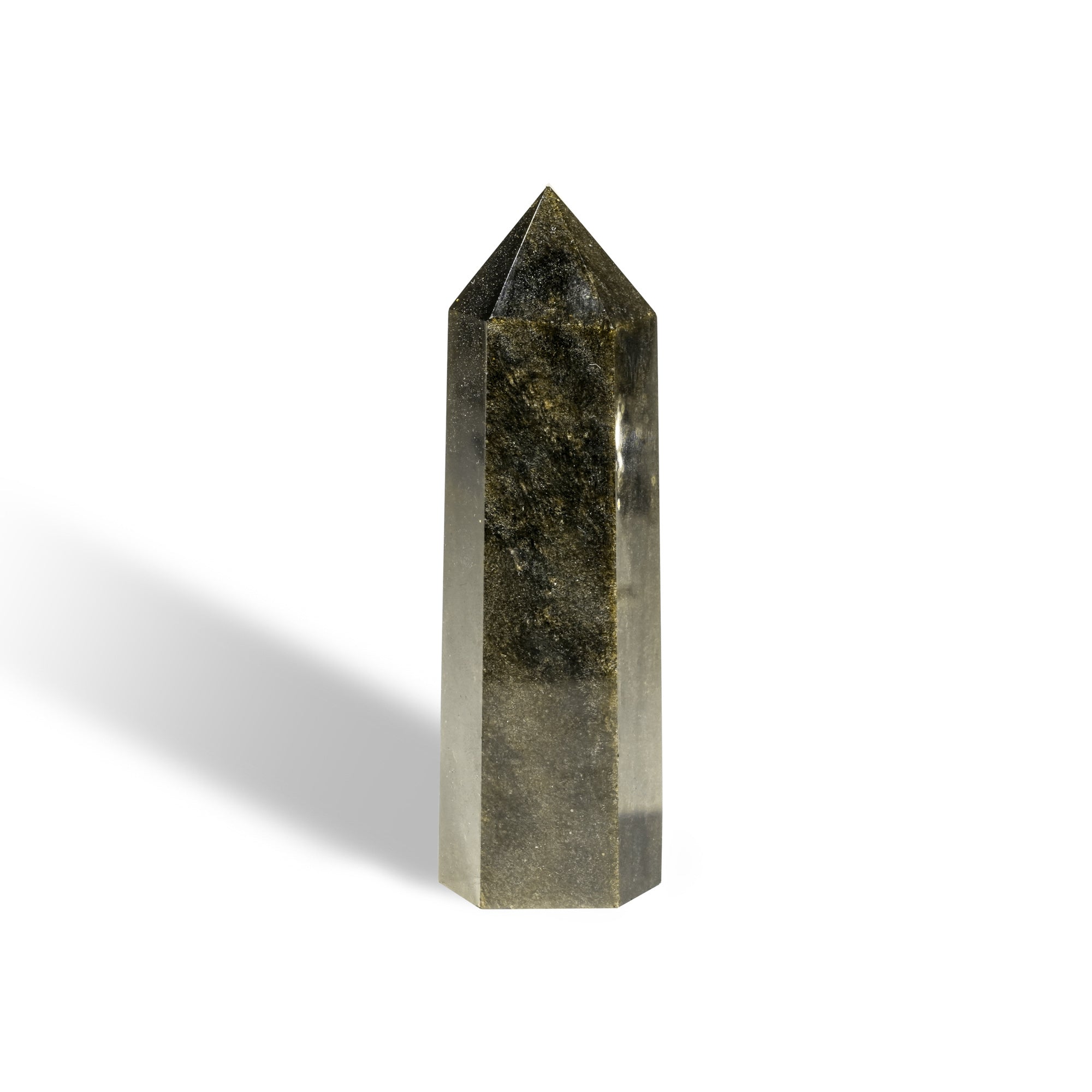 Gold Sheen Obsidian Point - helmsman - crystal