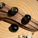 Gold Sheen Obsidian Tumbled Stone Set - helmsman - crystal