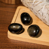 Gold Sheen Obsidian Tumbled Stone Set - helmsman - crystal