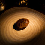 Golden Healer Quartz Palm Stone - helmsman - crystal