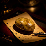 Golden Mica Palm Stone - helmsman - crystal